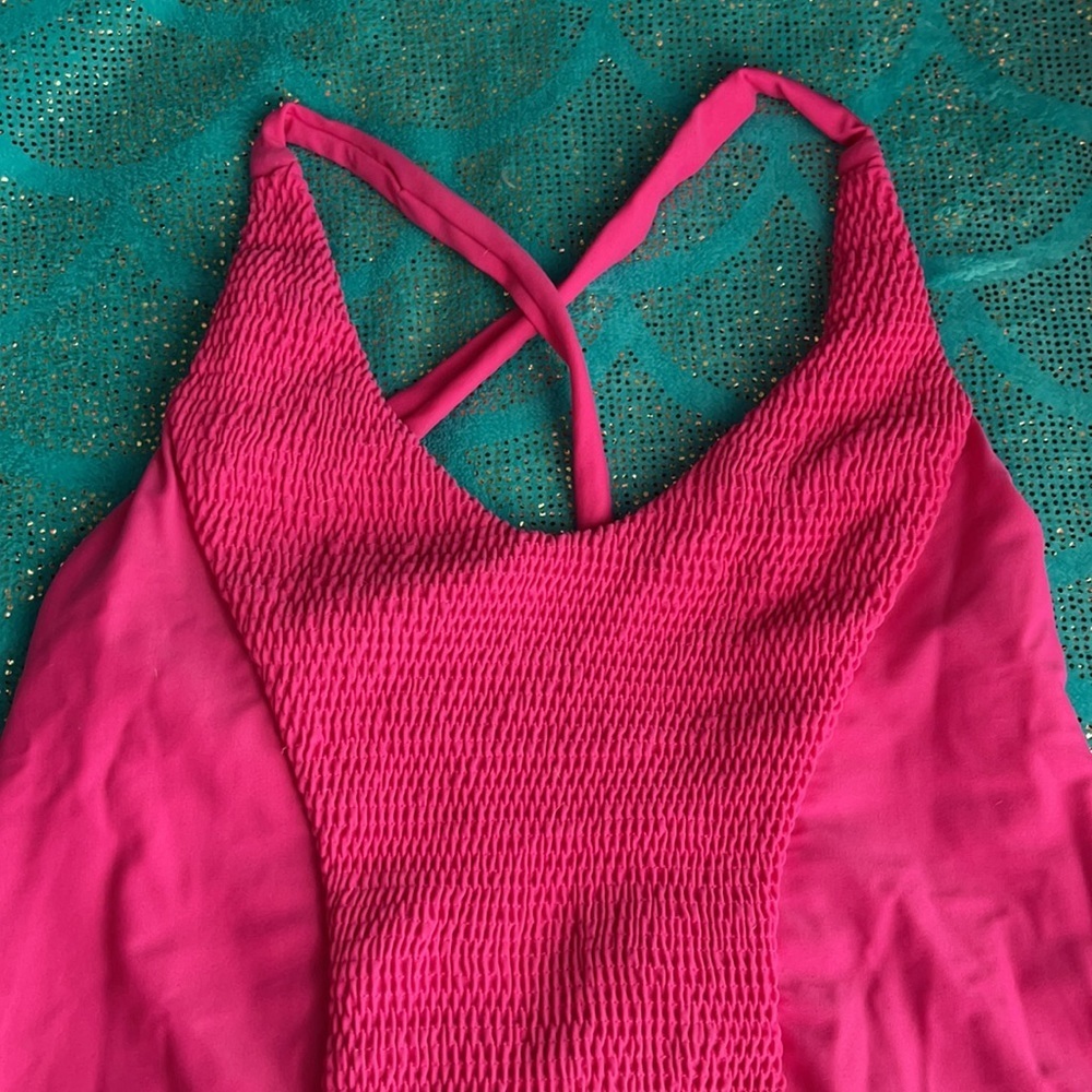 Hot Pink One Piece Swimsuit - Size Large - Picture 2 of 6